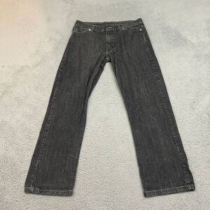 True Religion Jeans Mens 36x32 Gray Denim Surf Straight Made In USA Adult Cotton